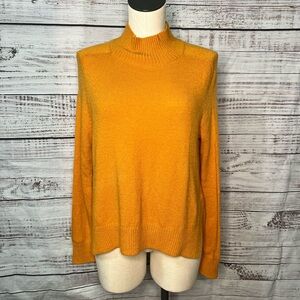 Banana Republic Women's Small Mock Neck Mustard Sweater